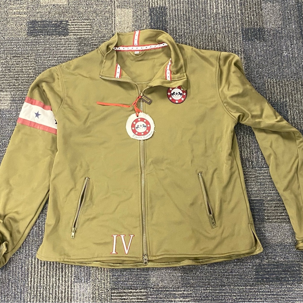 Women's Olive Utility Jacket with Star Patch